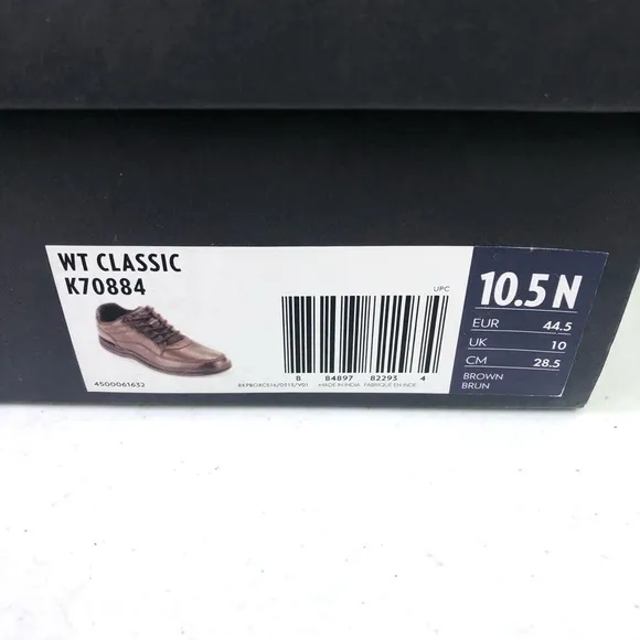 Rockport WT Classic Leather Lace Up Brown Shoes Size 10.5N
