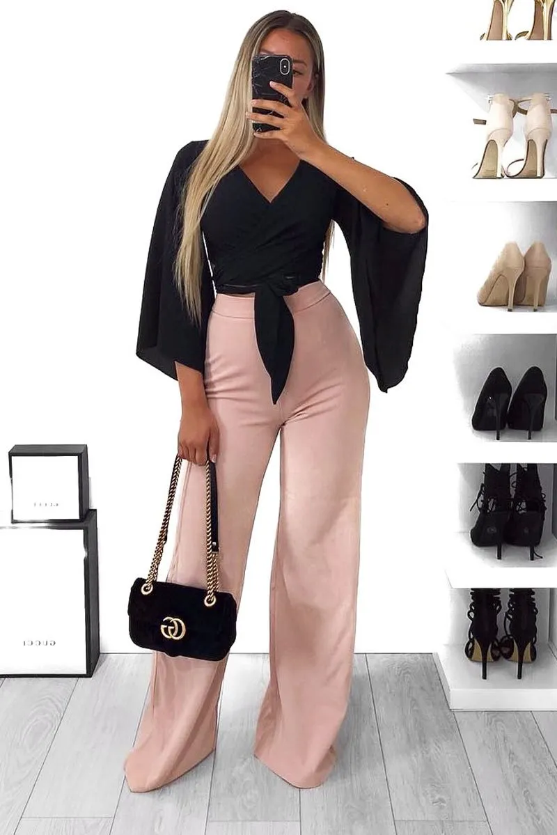 Rose High Waist Flare Trousers -Tisha