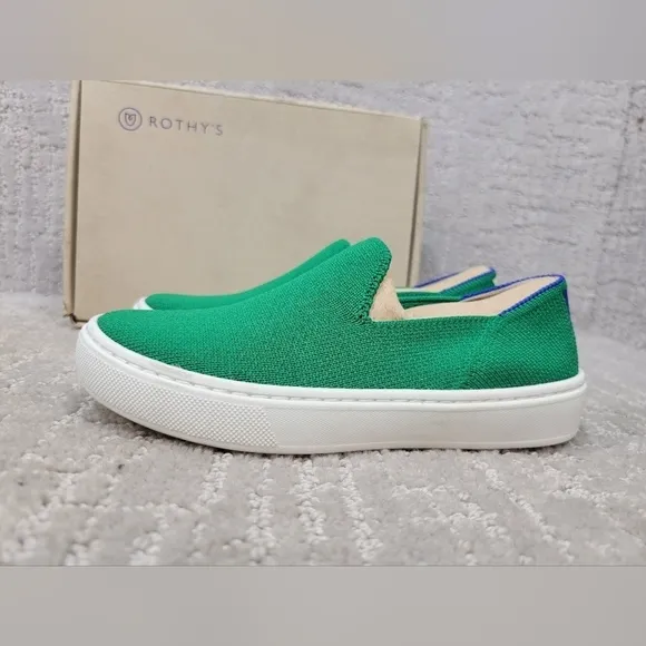 Rothy's The Kids Sneaker Kelly Green Shoes Toddler Girl Size 10, 12, 13