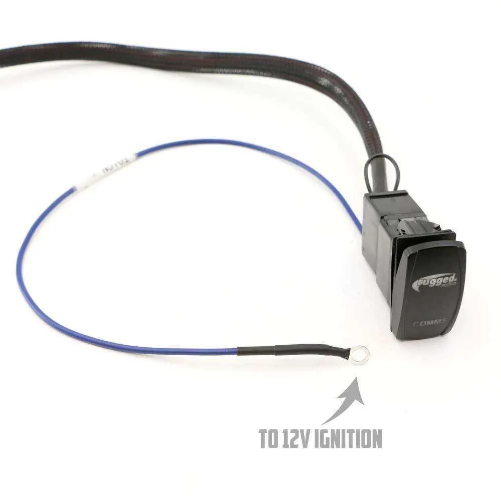 Rugged Radio Rocker Power Switch for Waterproof Mobile Radios and Rugged Intercoms