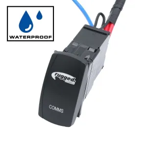 Rugged Radio Rocker Power Switch for Waterproof Mobile Radios and Rugged Intercoms