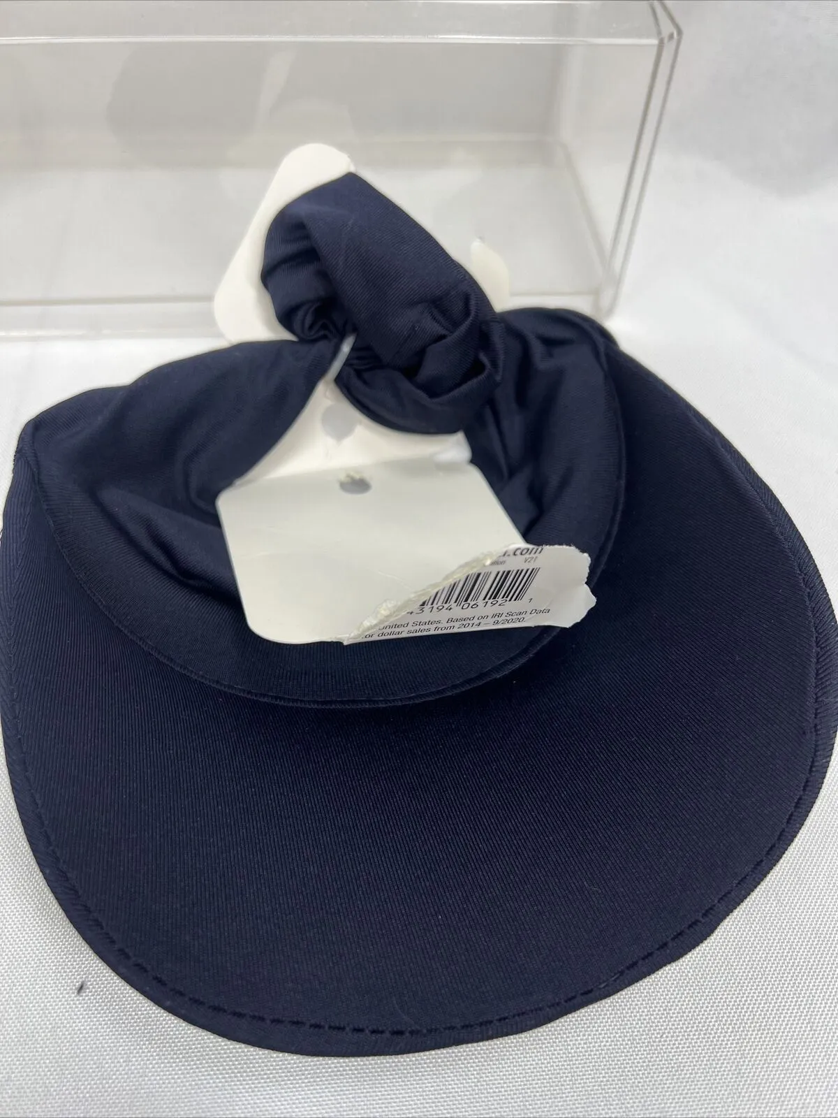 Scunci Everyday &Active Comfy Stretch sporty Visor Headwrap NAVY NO Elastics