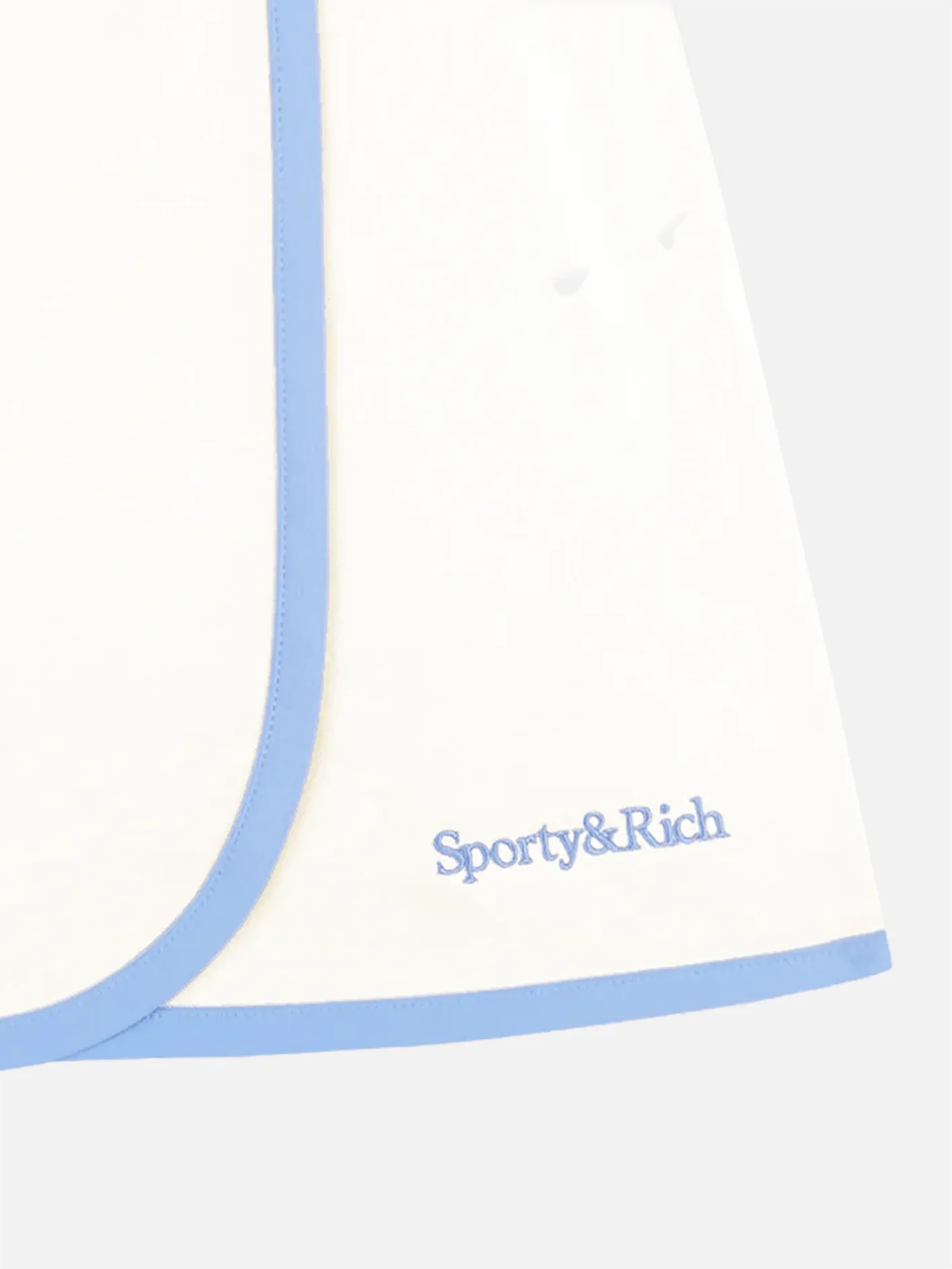 Serif Logo Embroidered Wrap Skirt - Coconut/Sky Blue