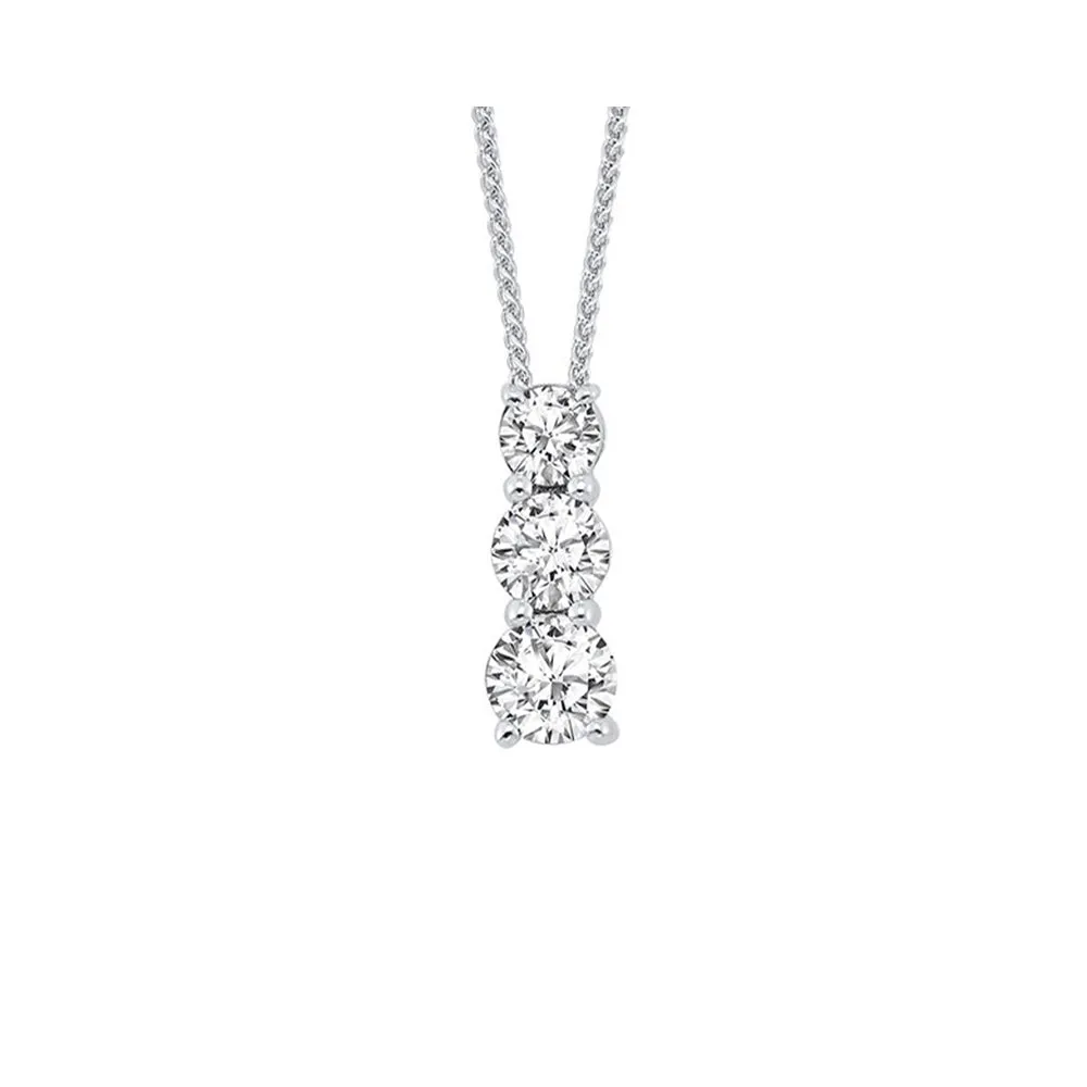 SLV - 995 White Gold & Diamond Neckwear Pendant -1/4 ctw