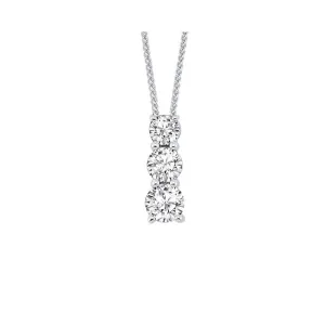 SLV - 995 White Gold & Diamond Neckwear Pendant -1/4 ctw