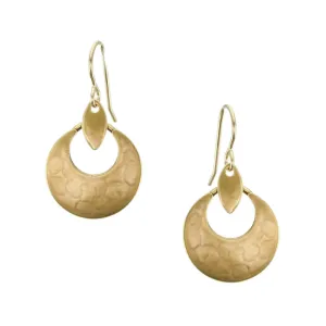 Small Pointed Oval and Crescent Wire Earring