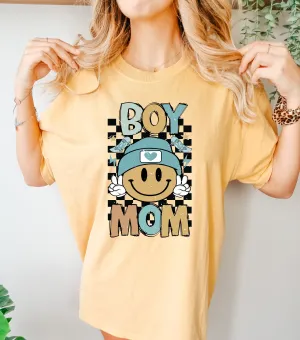 Smiley Boy Mom - Comfort Colors Adult Tee