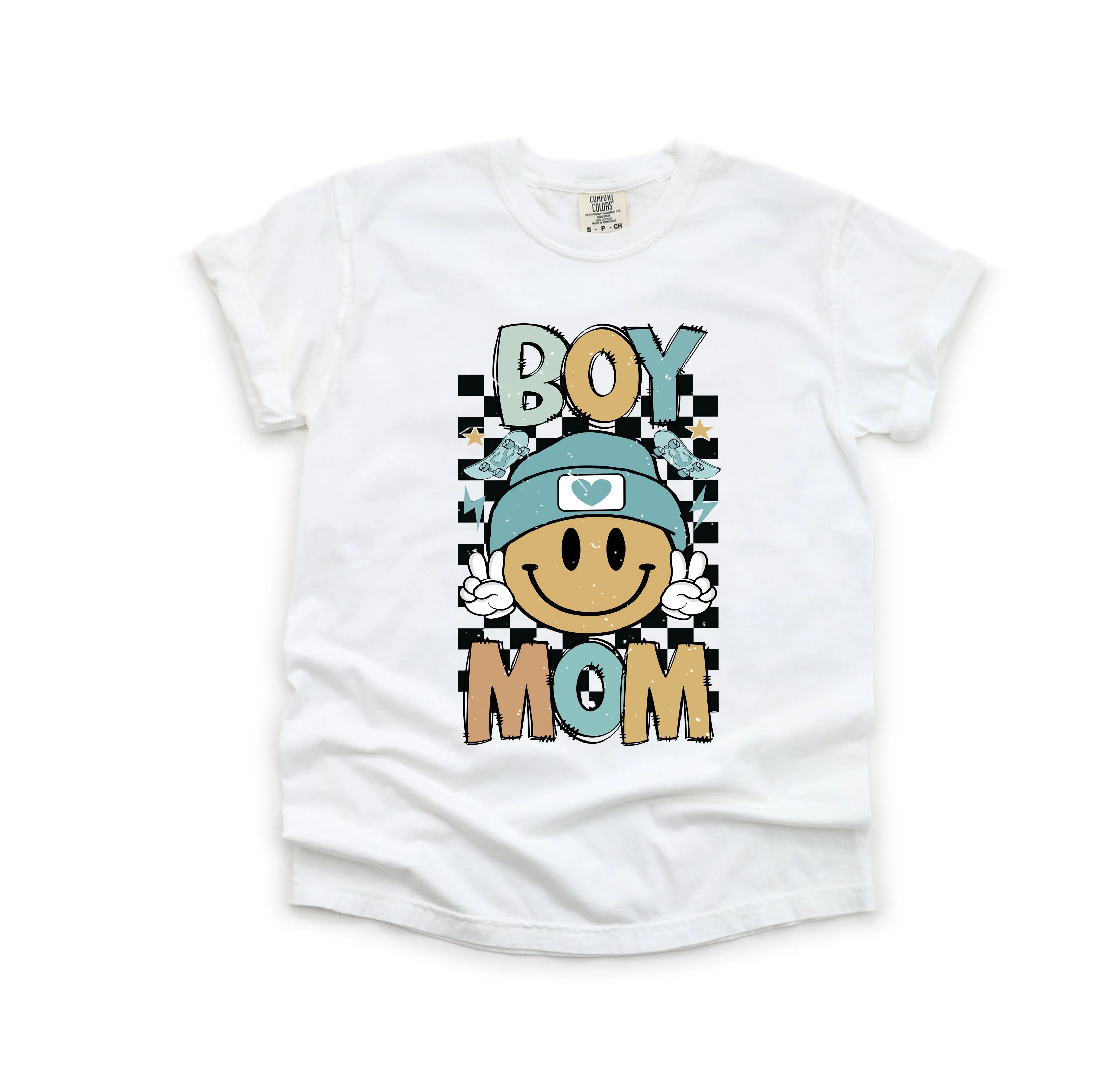 Smiley Boy Mom - Comfort Colors Adult Tee