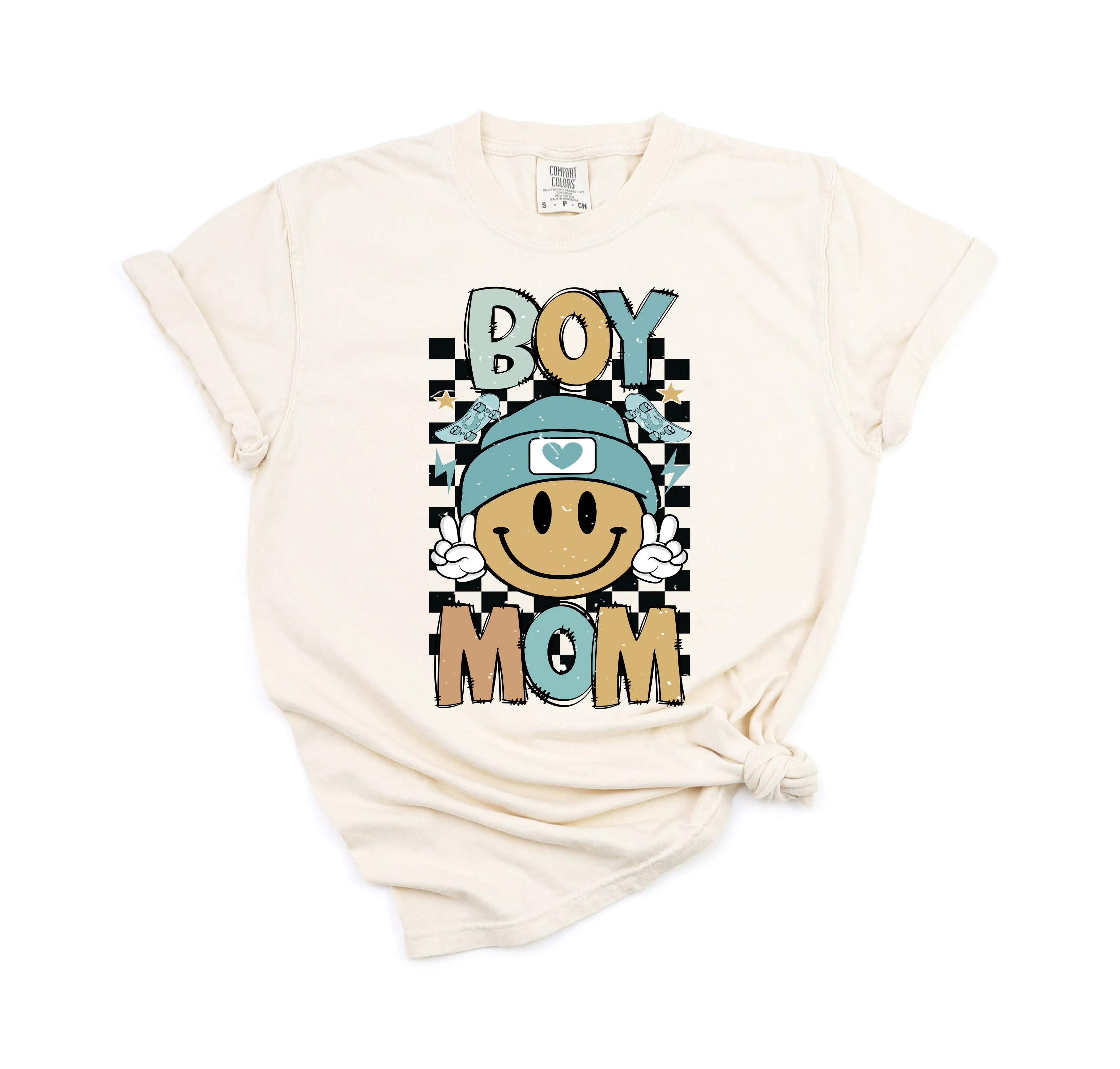 Smiley Boy Mom - Comfort Colors Adult Tee