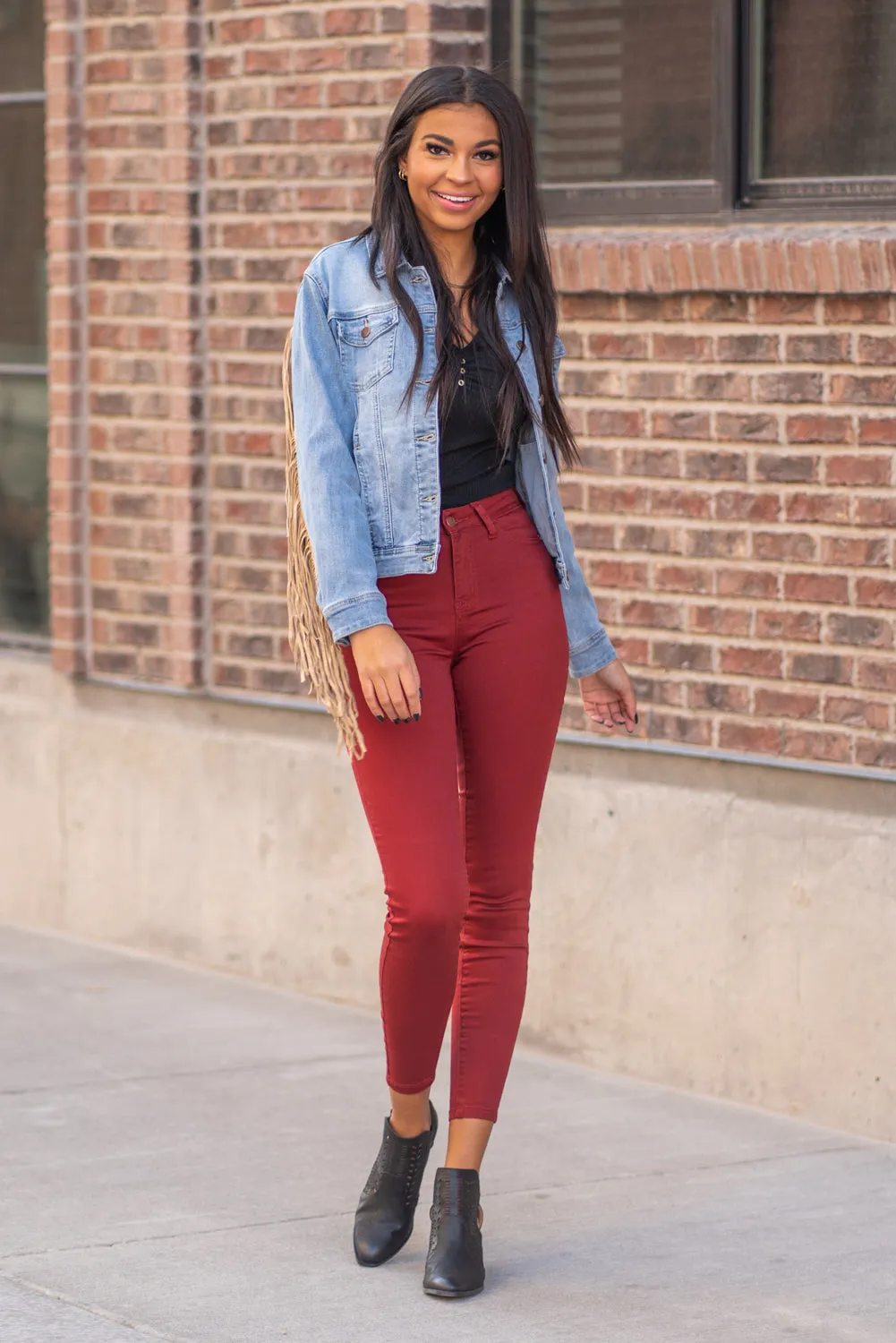 So Fun - Fringe Denim Jacket