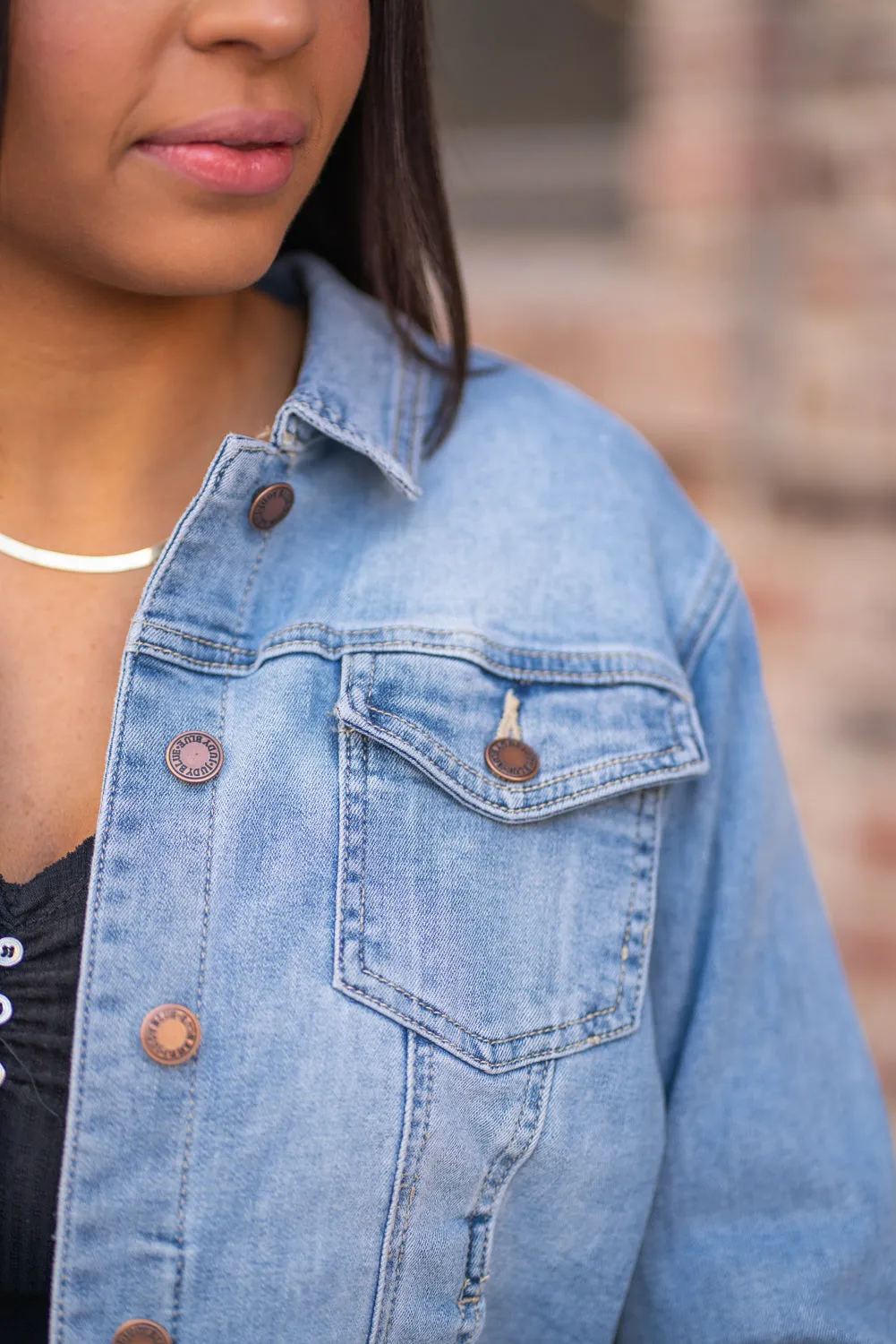 So Fun - Fringe Denim Jacket
