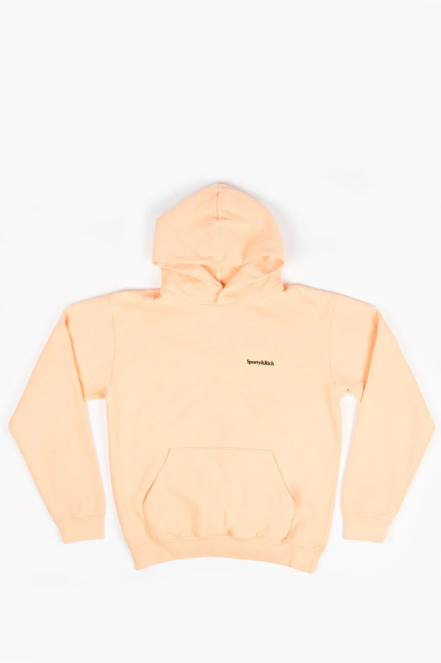 SPORTY AND RICH SERIF LOGO HOODIE PEACH PIE