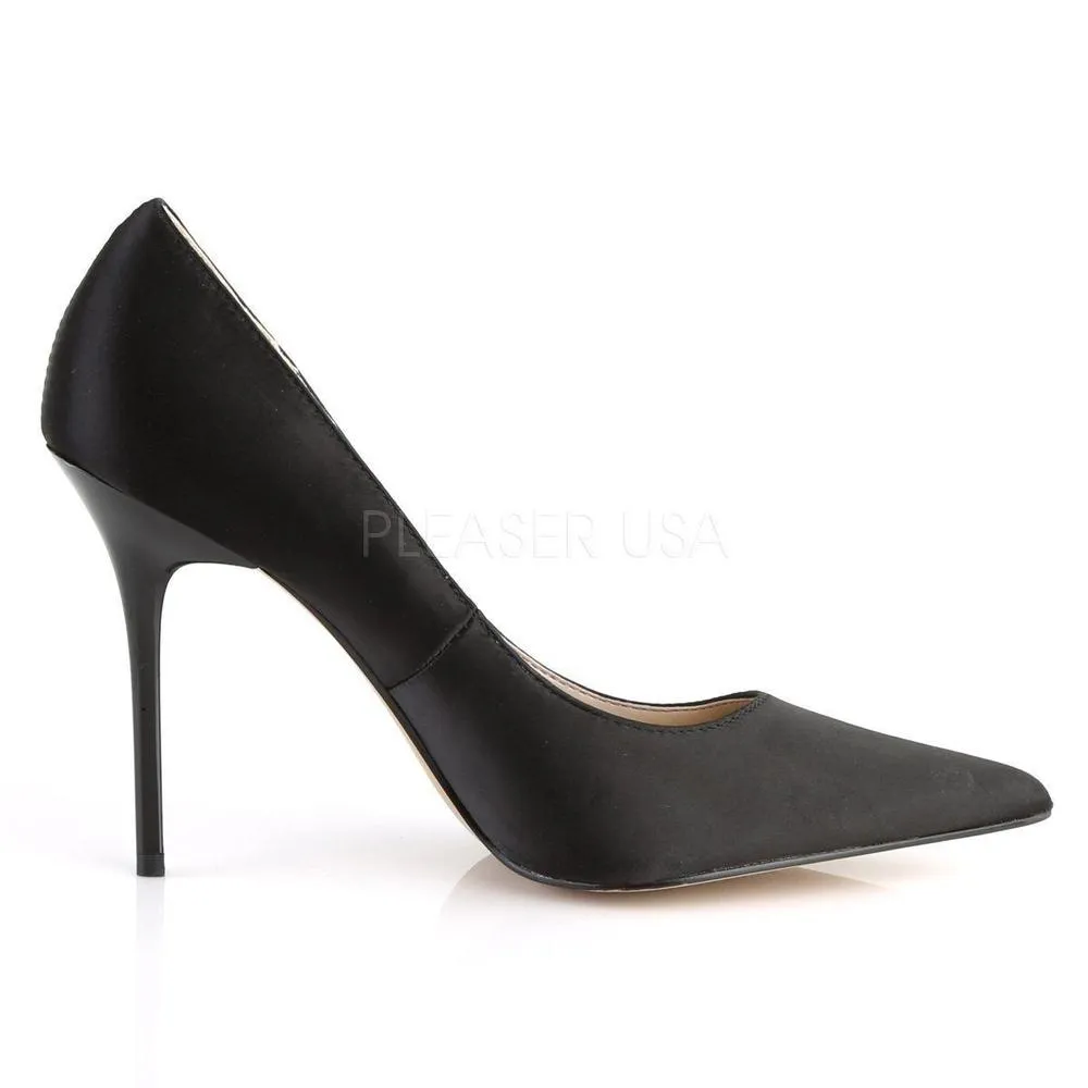 SS-CLASSIQUE-20 Pump  | Black Genuine Satin