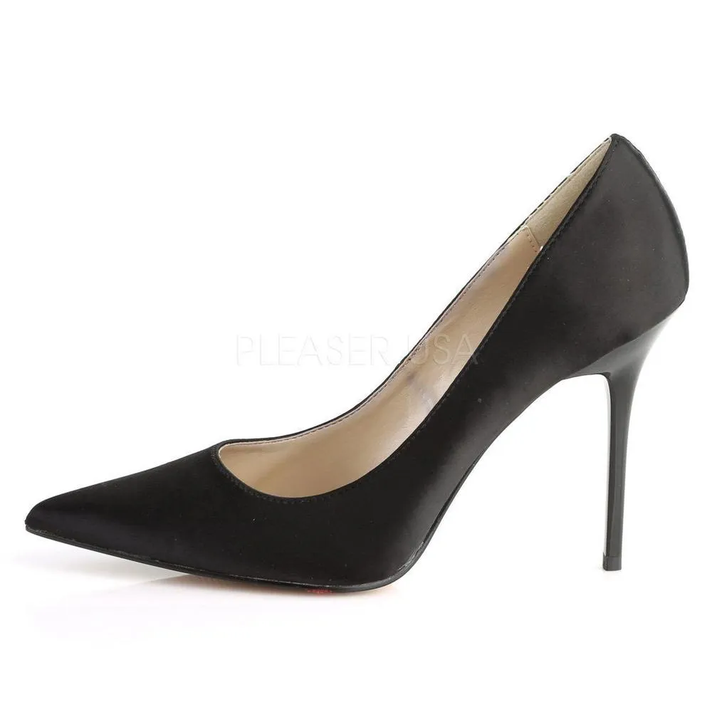 SS-CLASSIQUE-20 Pump  | Black Genuine Satin