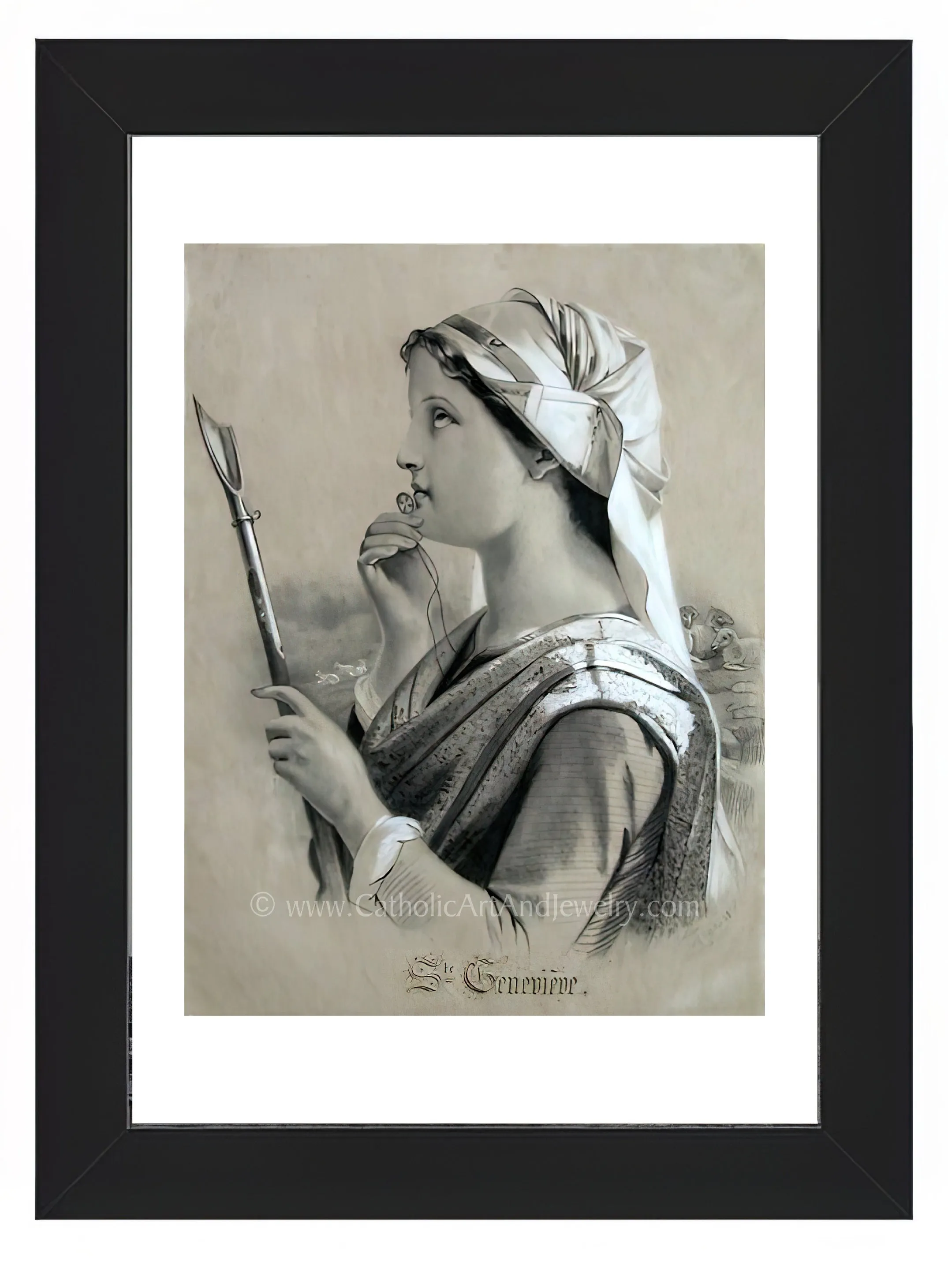 St. Genevieve by Céline Martin, sister of Therese of Lisieux – 3 sizes – Catholic Art Print