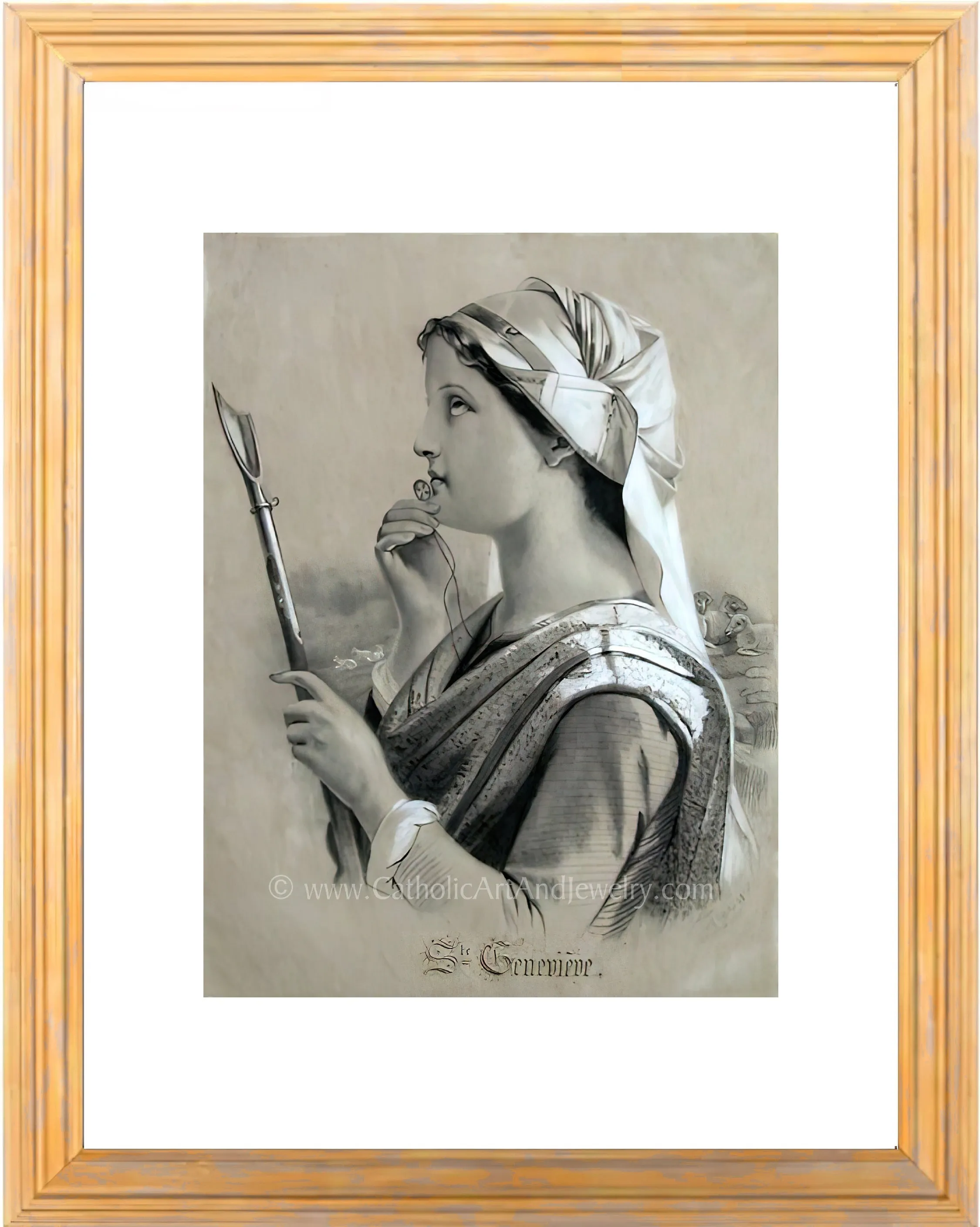 St. Genevieve by Céline Martin, sister of Therese of Lisieux – 3 sizes – Catholic Art Print