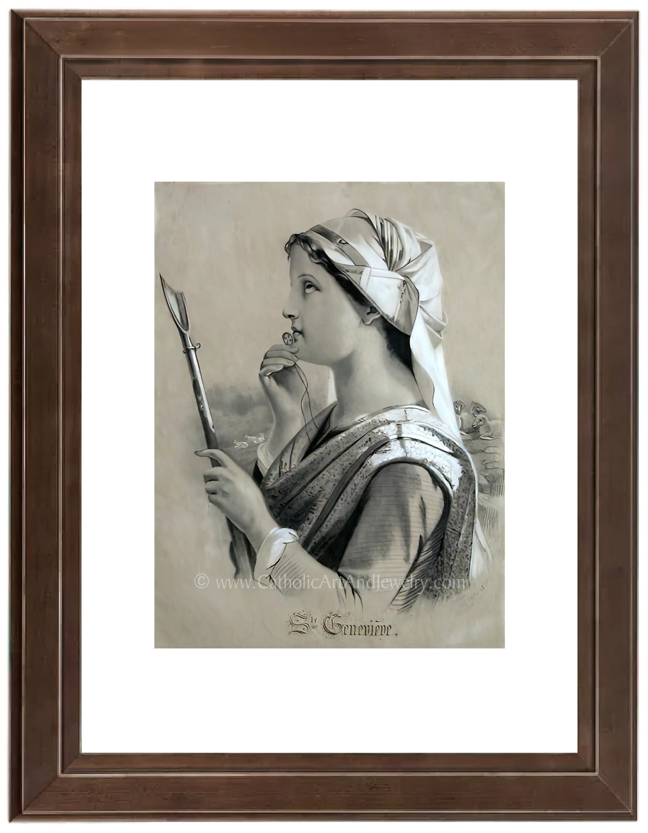 St. Genevieve by Céline Martin, sister of Therese of Lisieux – 3 sizes – Catholic Art Print