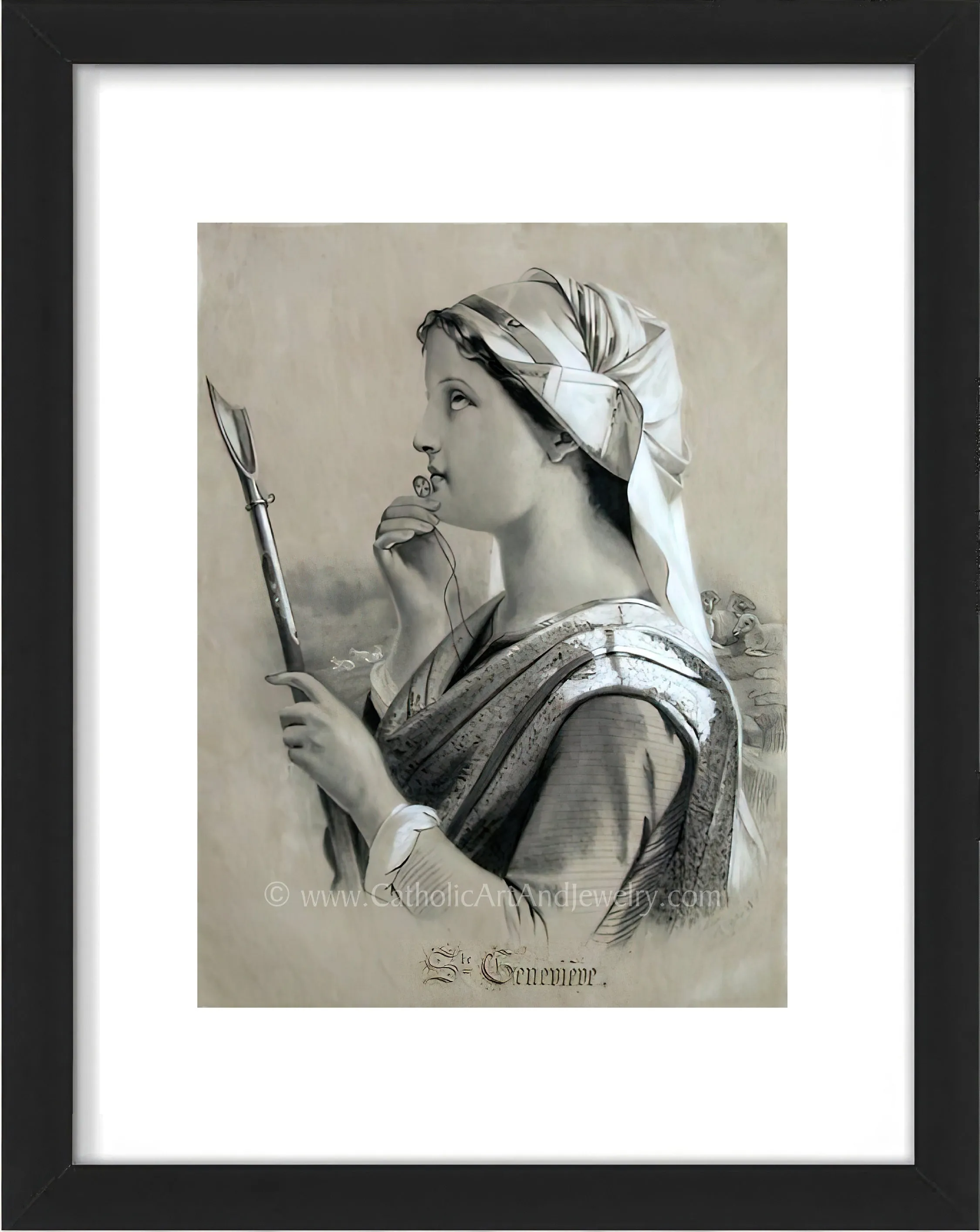 St. Genevieve by Céline Martin, sister of Therese of Lisieux – 3 sizes – Catholic Art Print
