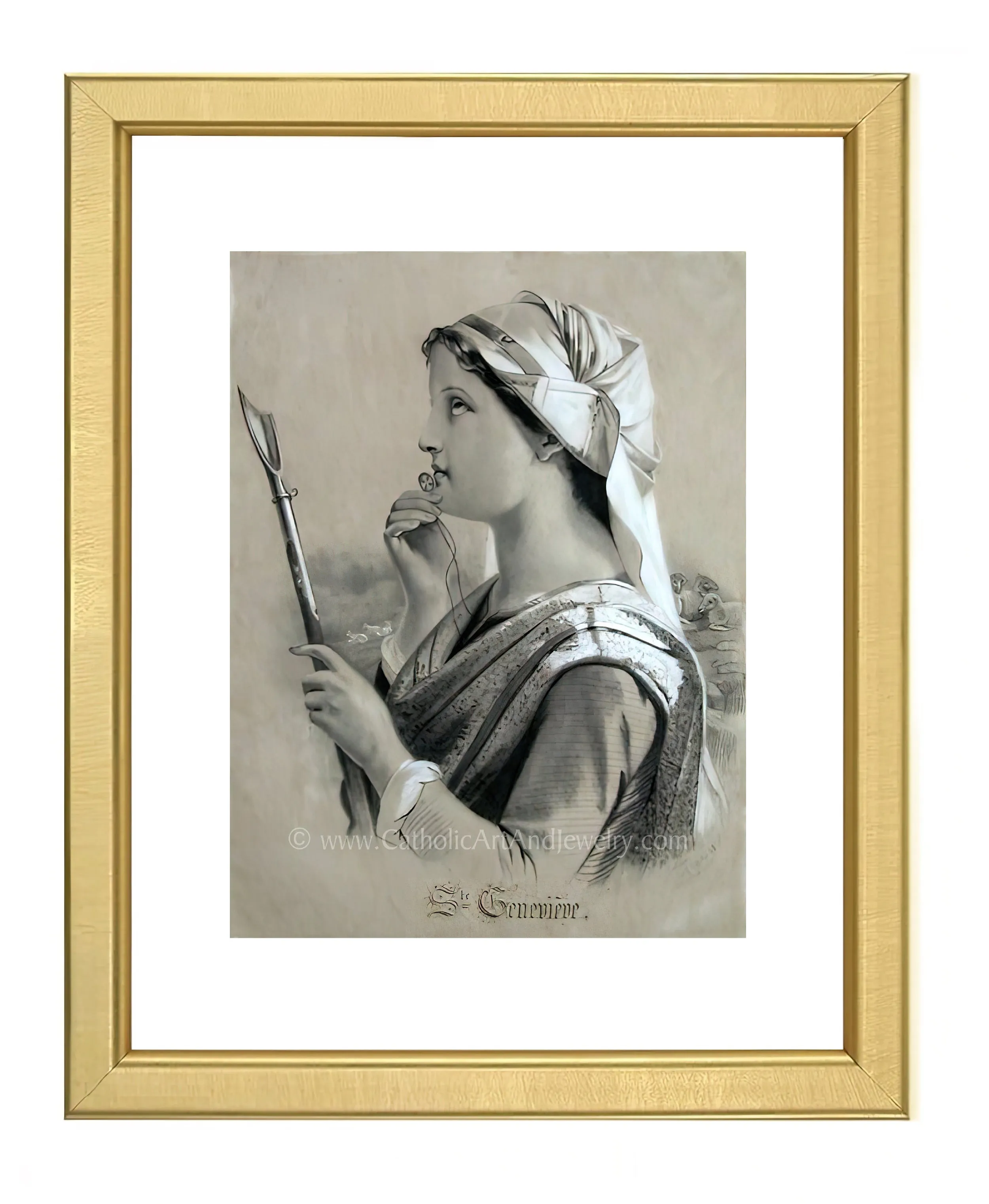 St. Genevieve by Céline Martin, sister of Therese of Lisieux – 3 sizes – Catholic Art Print