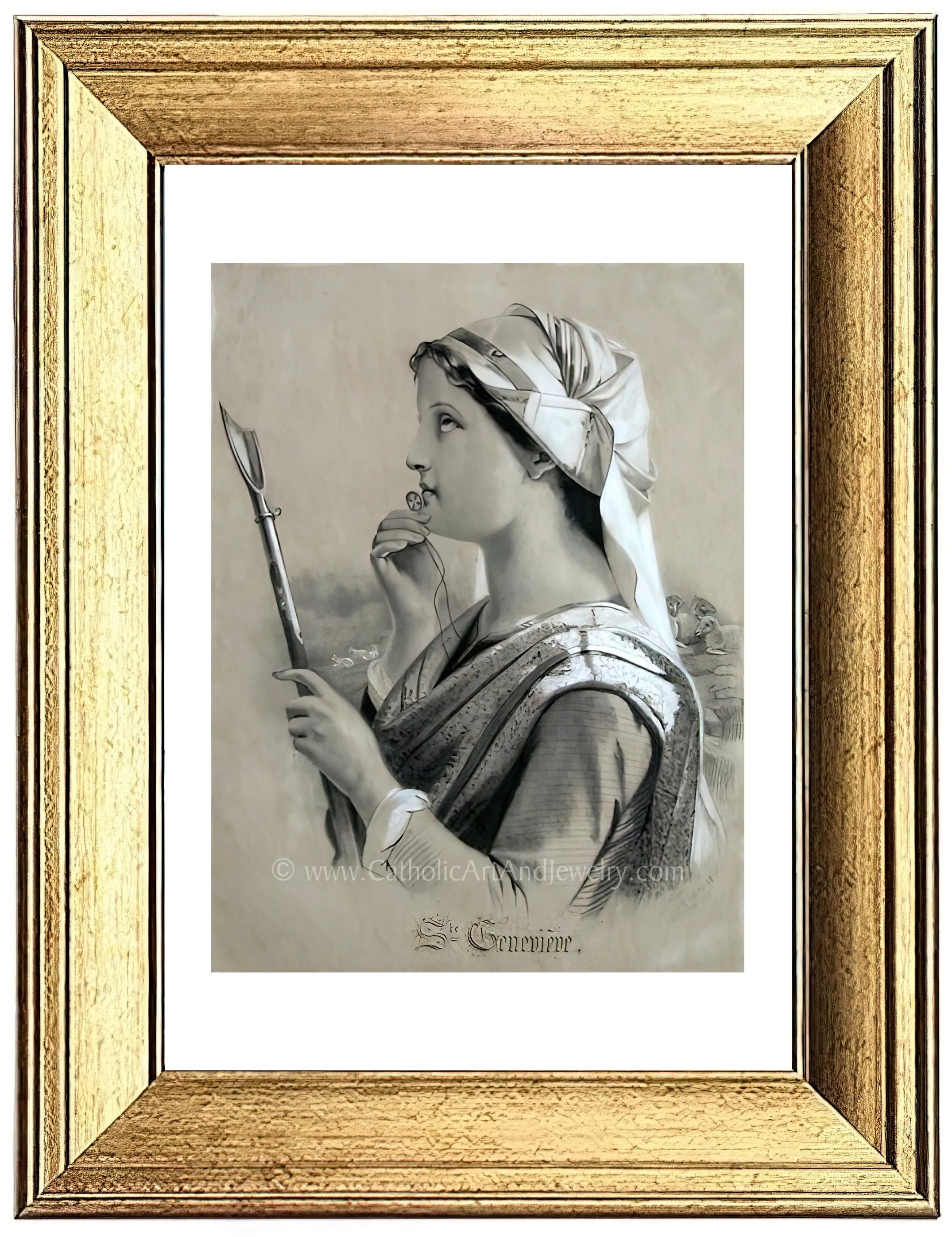 St. Genevieve by Céline Martin, sister of Therese of Lisieux – 3 sizes – Catholic Art Print