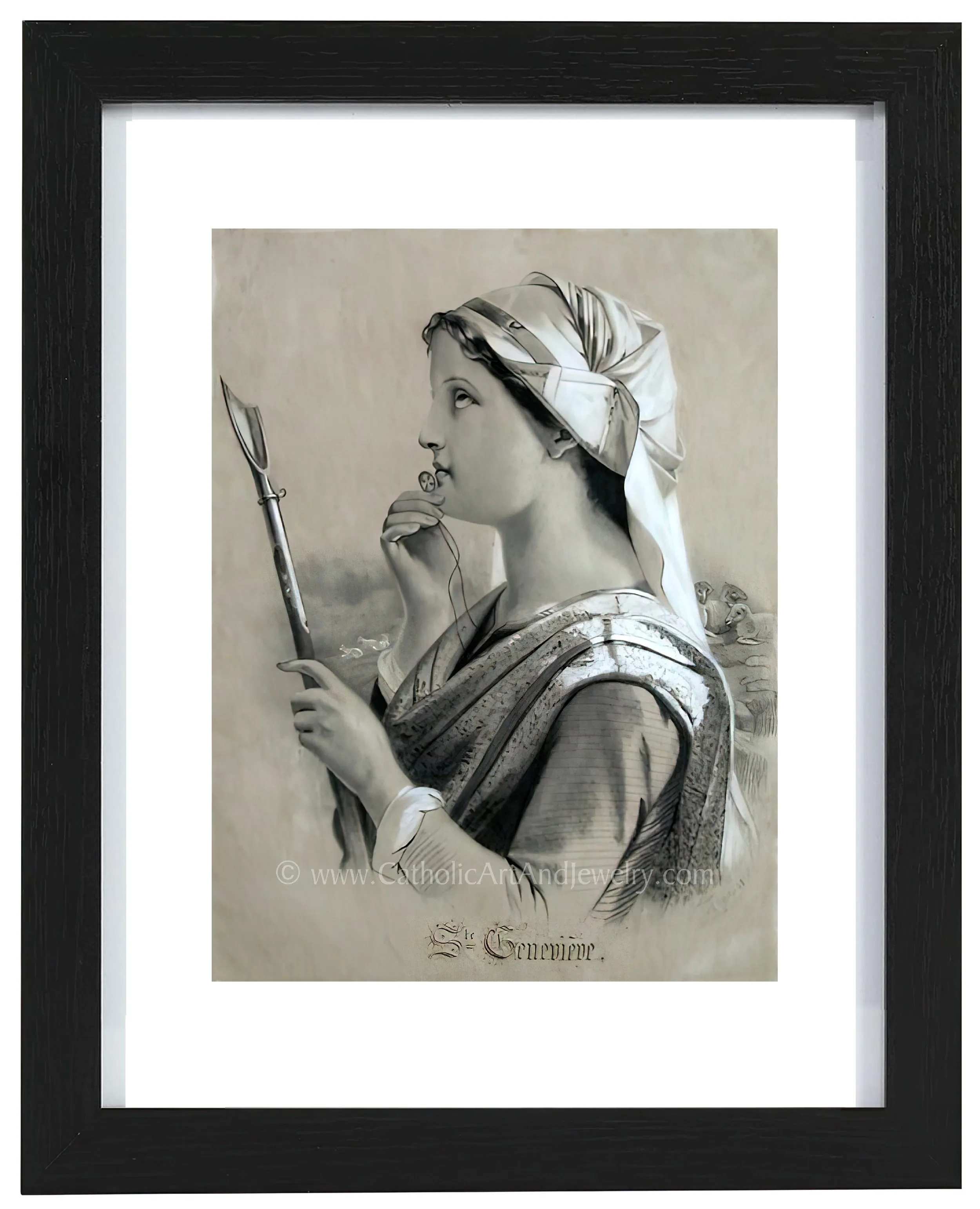 St. Genevieve by Céline Martin, sister of Therese of Lisieux – 3 sizes – Catholic Art Print