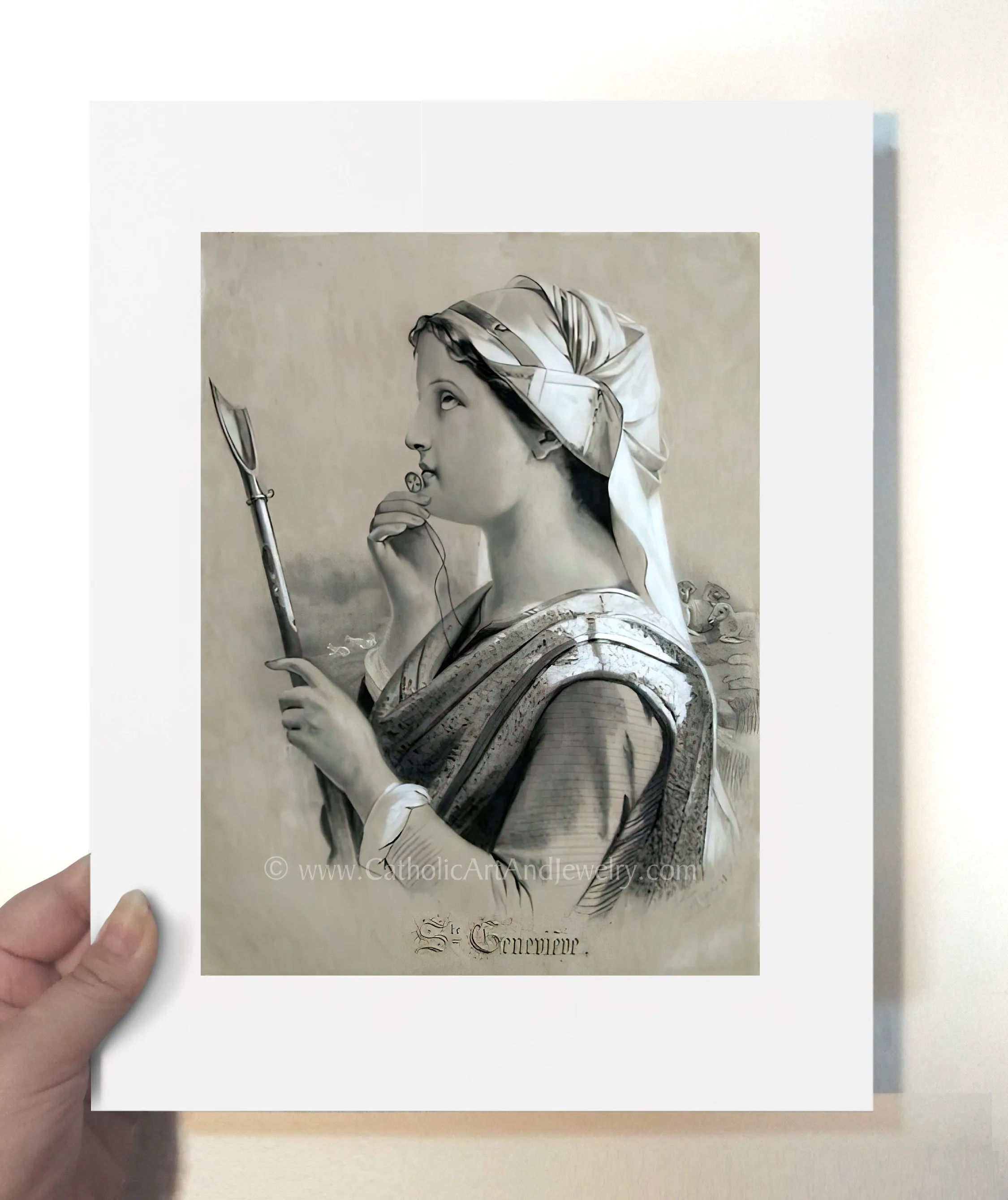 St. Genevieve by Céline Martin, sister of Therese of Lisieux – 3 sizes – Catholic Art Print