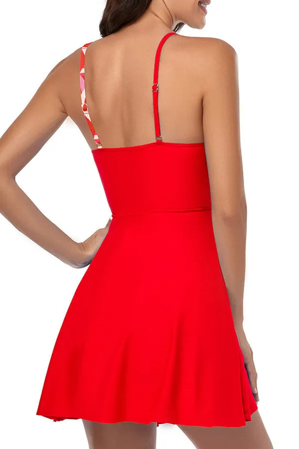 Stylish Front Contrast Tankinis