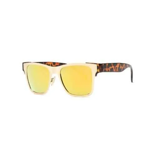 Stylish Leopard Leg Mirrored Trendsetter Sunglasses - Yellow
