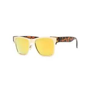 Stylish Leopard Leg Mirrored Trendsetter Sunglasses - Yellow