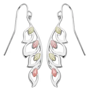 Stylish - Sterling Silver Black Hills Gold Earrings