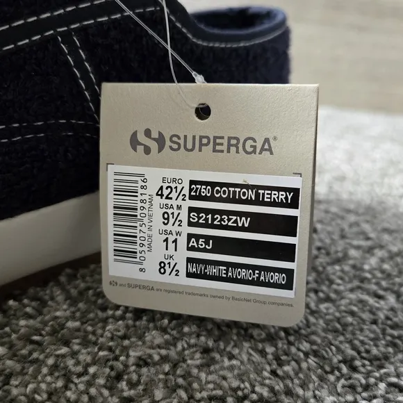 Superga 2750 Cotton Terry Sneakers NEW size 9.5
