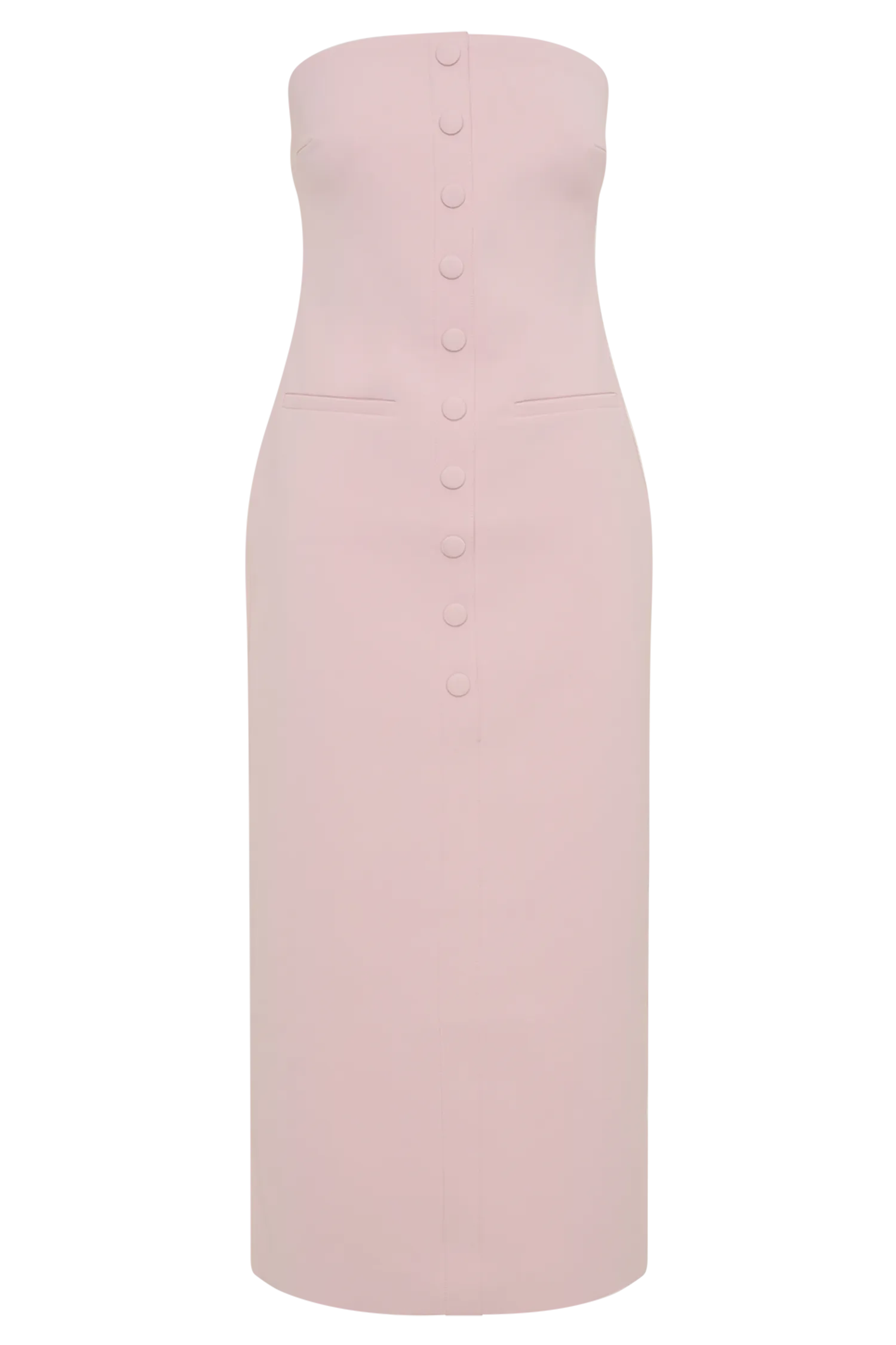 Sussan Strapless Midi Dress - Powder Pink
