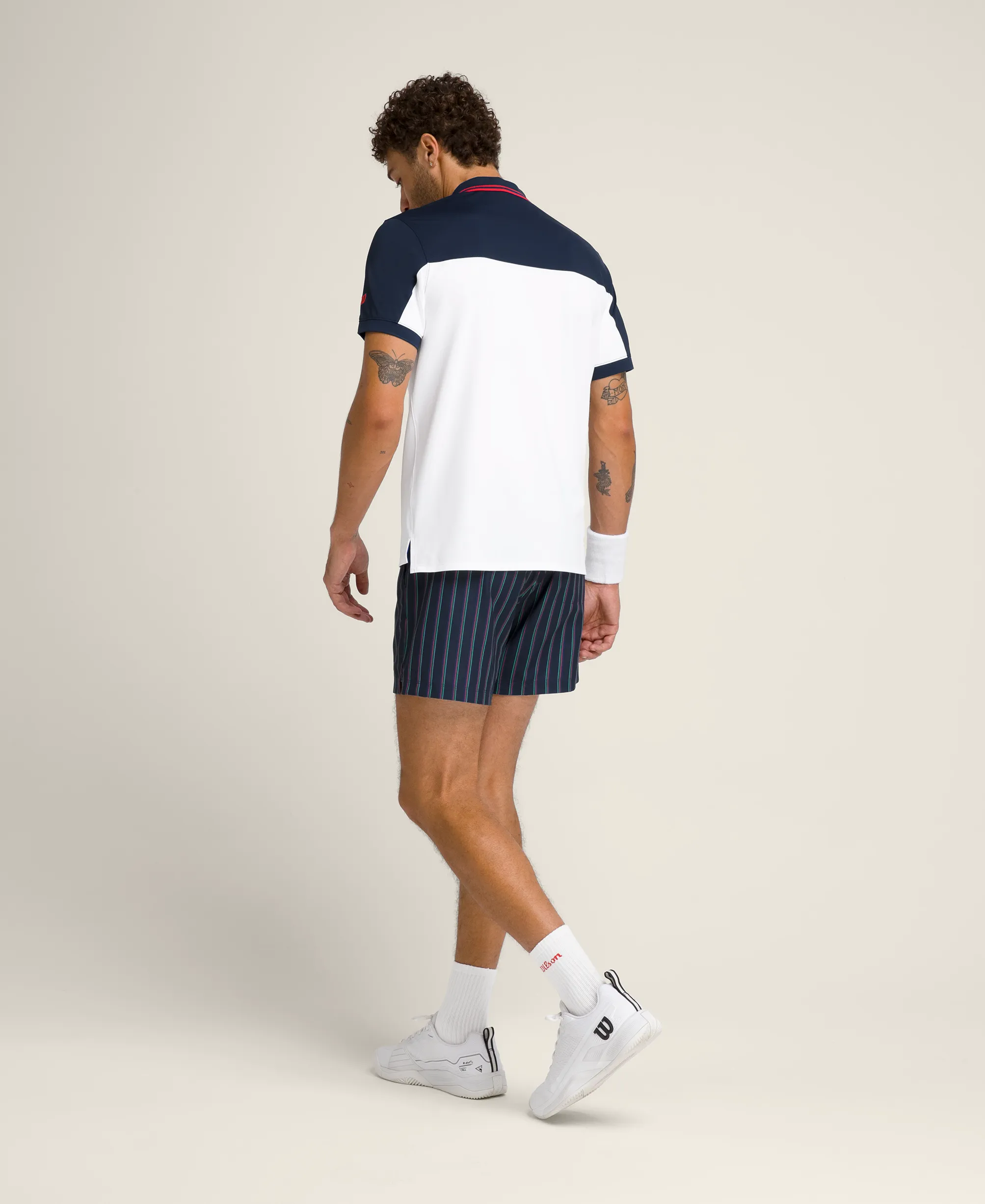 Tennis Volley Short - Classic Navy Stripe