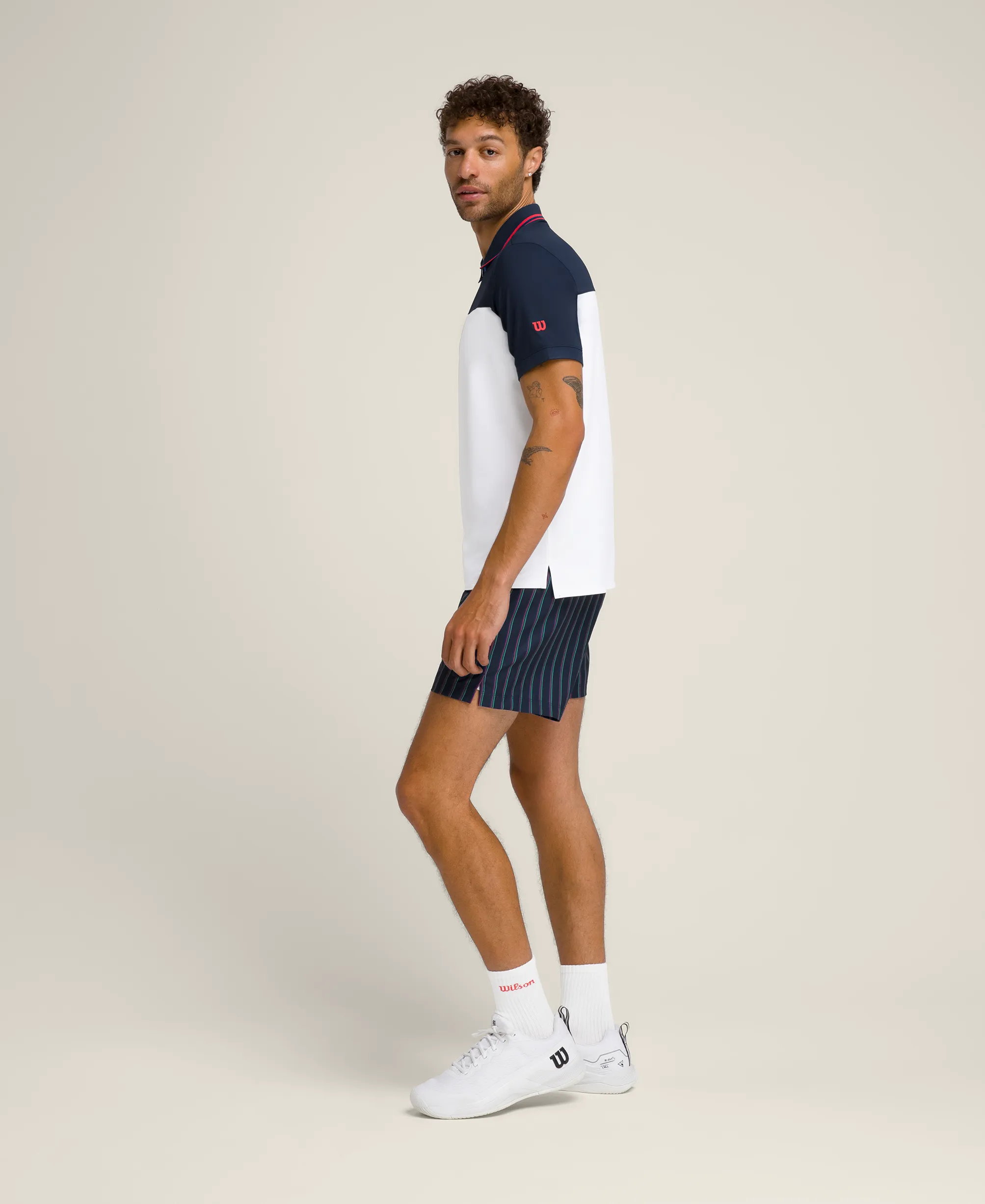 Tennis Volley Short - Classic Navy Stripe