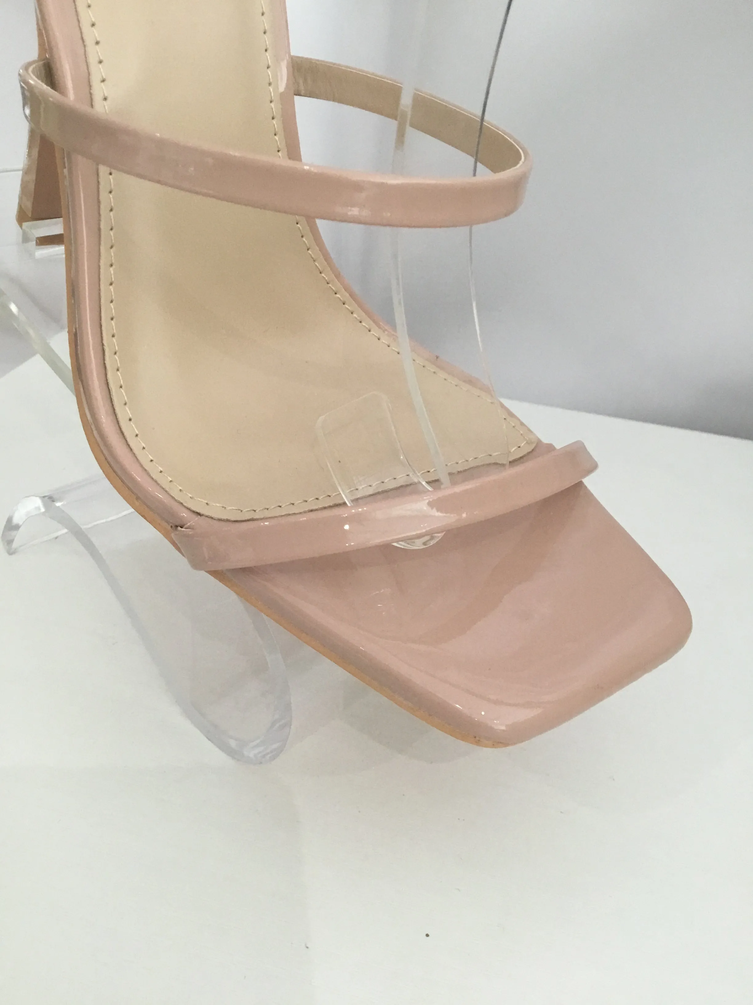 Three Straps Nude Heels