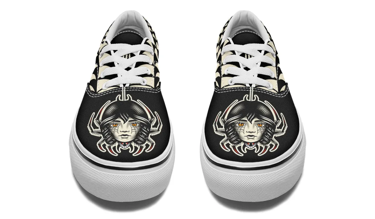 Traditional Spider Girl Head Classic Shoes