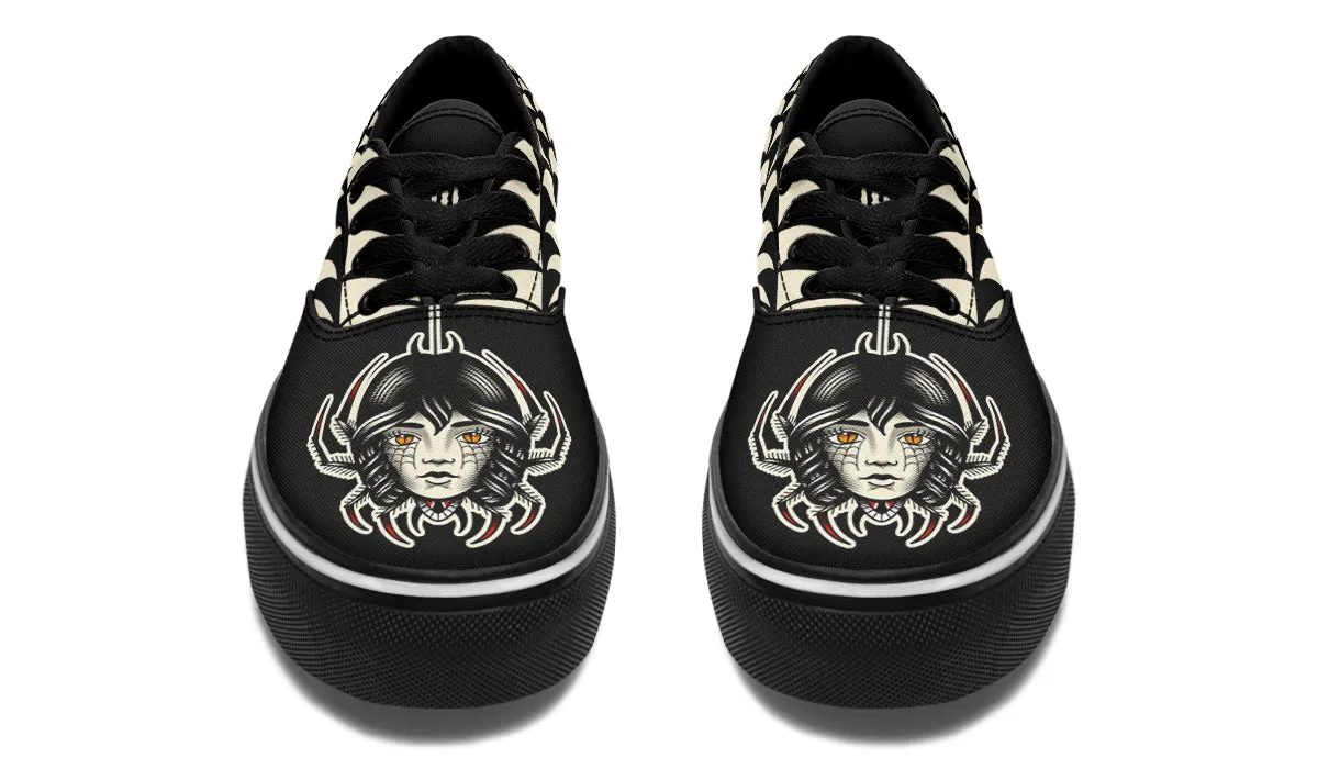 Traditional Spider Girl Head Classic Shoes
