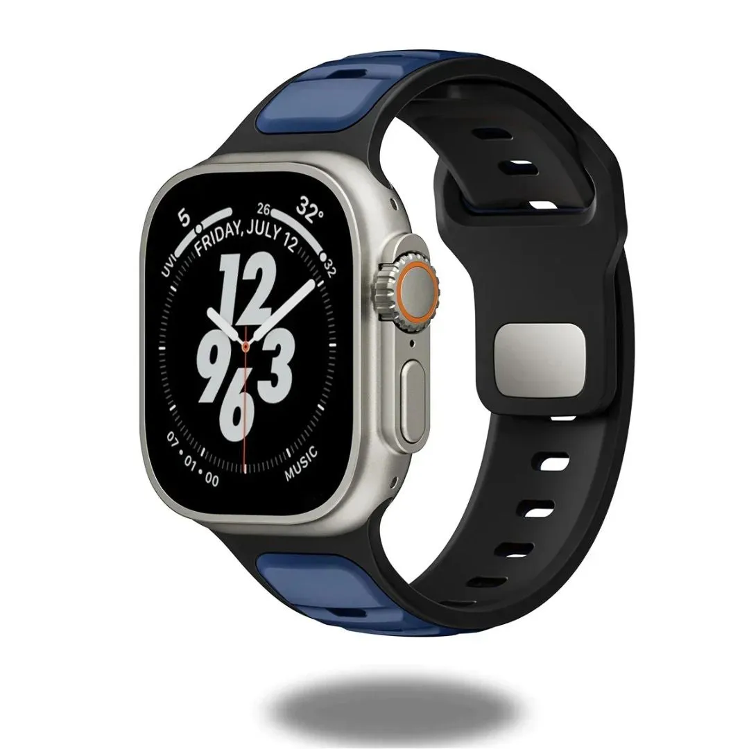 Trendy Rugged Silicon Dual Tone Sports Bands
