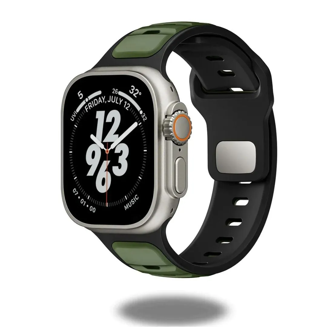 Trendy Rugged Silicon Dual Tone Sports Bands
