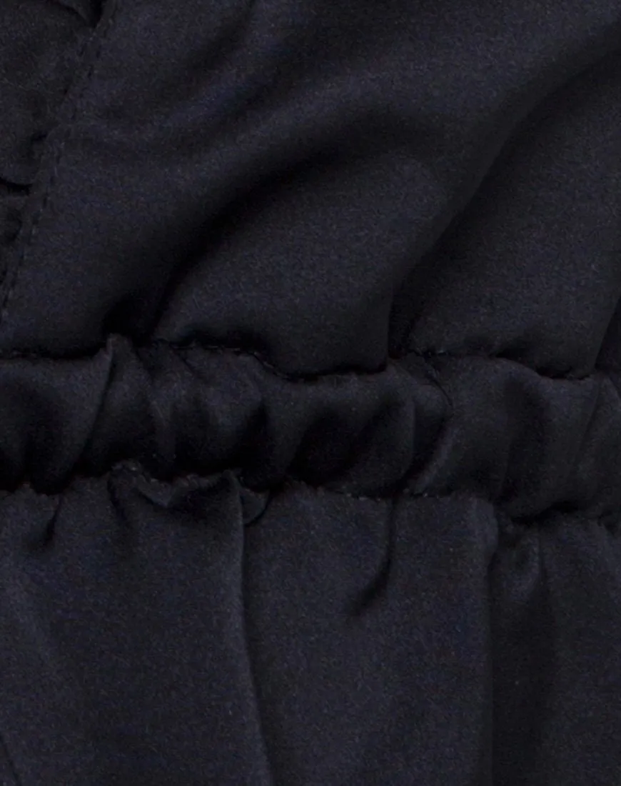 Tyrell Bralette Top in Satin Black