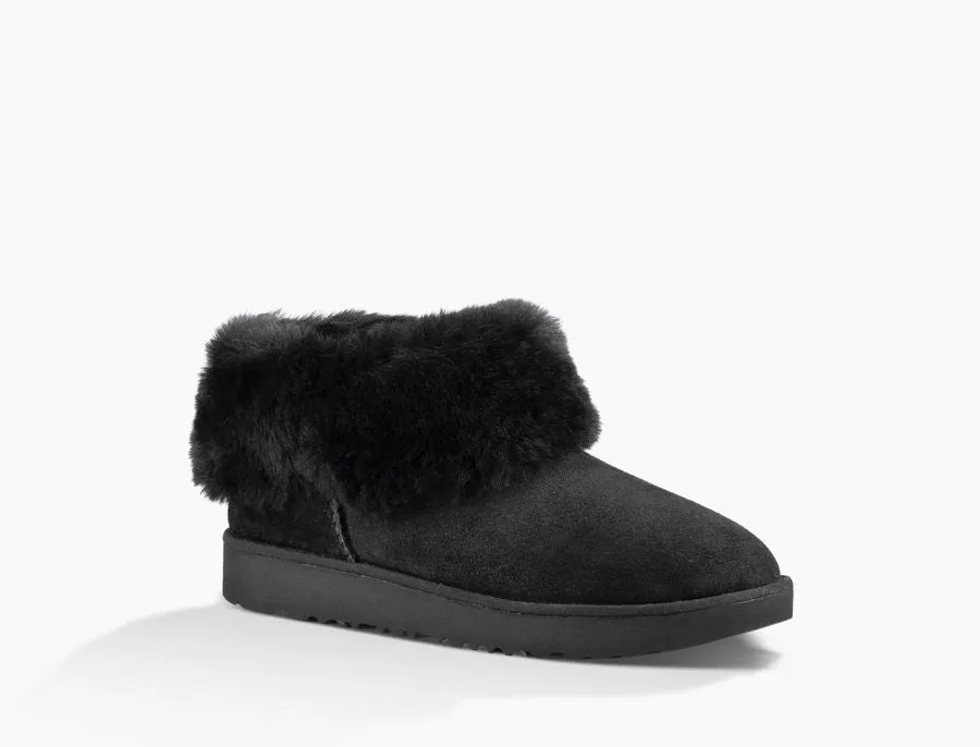 UGG Australia Women's Classic Cuff Mini Boot | Black