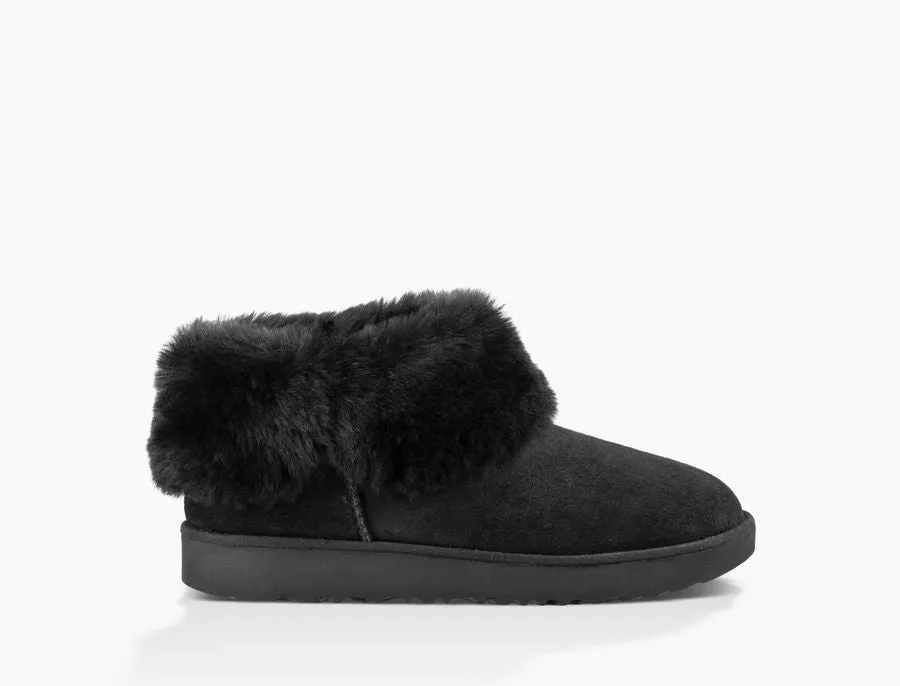 UGG Australia Women's Classic Cuff Mini Boot | Black