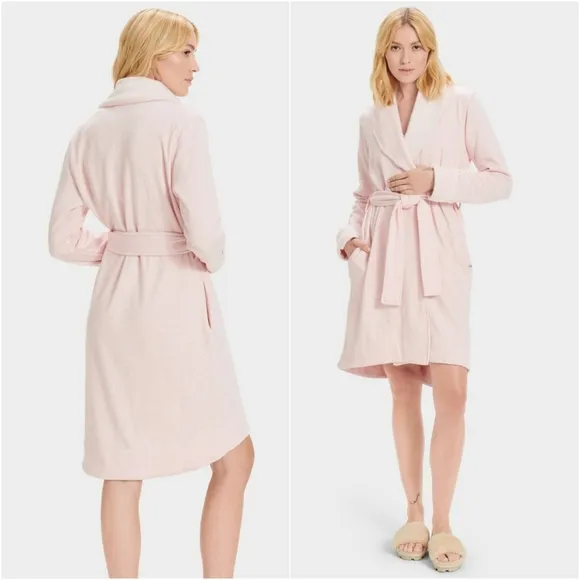 UGG Blanche II Dressing Gown Seashell Heather Pink Large
