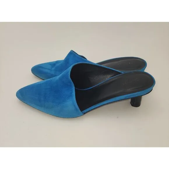 VIA SPIGA Mule Womens 9 Freya Pointed Toe Asymmetrical instep colorful fairy