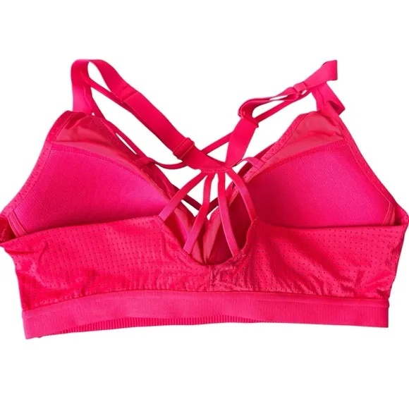 Victoria's Secret Sport Strappy Sports Bras Bundle of 3 Size 36B Black Blue Red