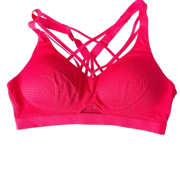 Victoria's Secret Sport Strappy Sports Bras Bundle of 3 Size 36B Black Blue Red