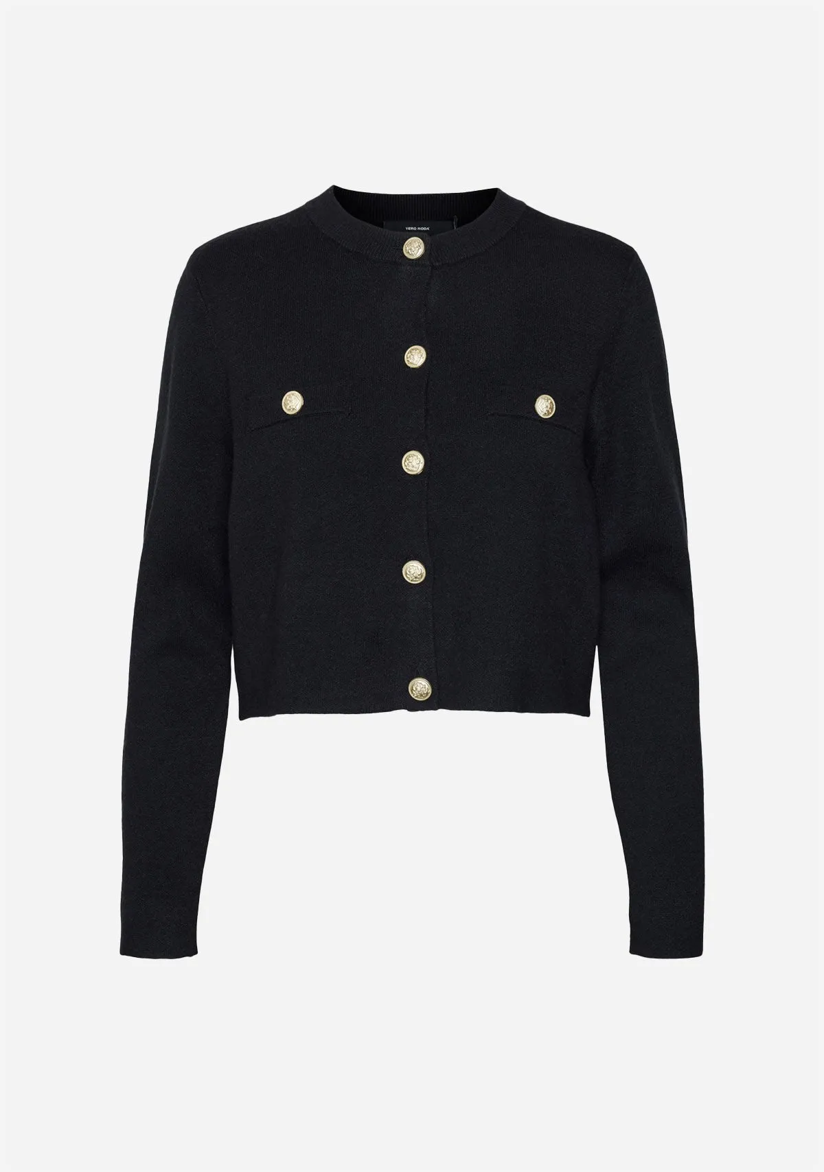 VM Saba Short LS Gold Button Cardigan