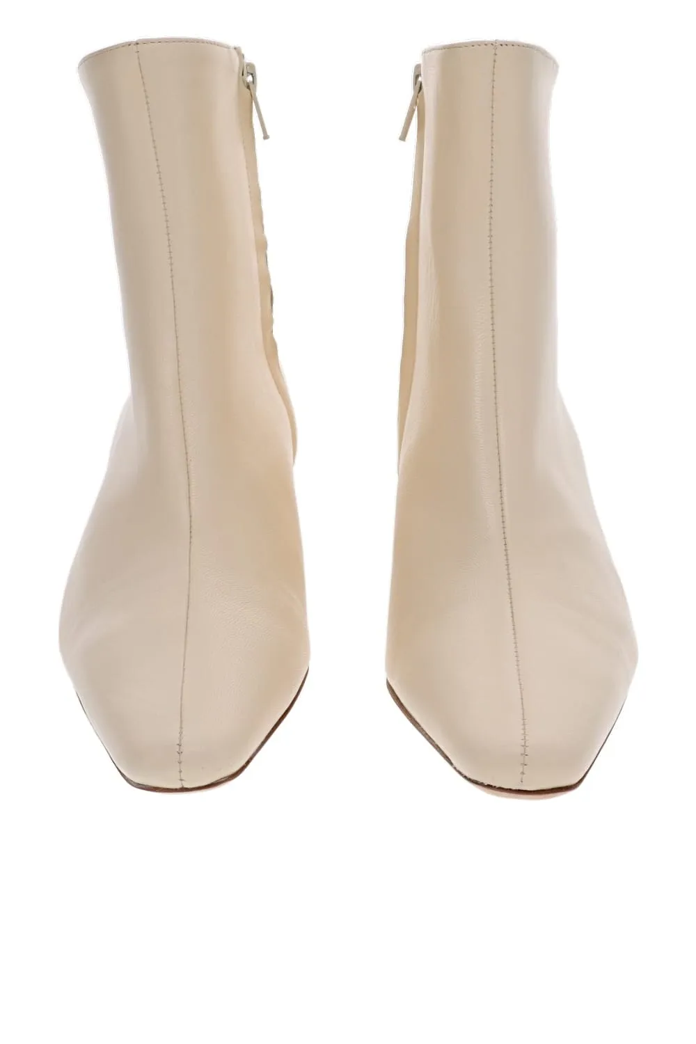 Wally Cream Leather Ankle Boot