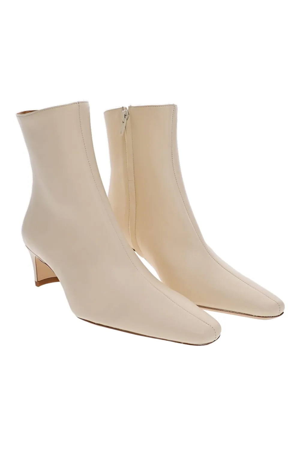 Wally Cream Leather Ankle Boot