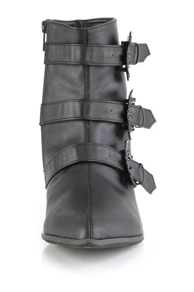 WARLOCK-50-B Vegan Leather Ankle Boot (Unisex)